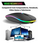 Mouse Sem Fio Recarregável Wireless Led Rgb Ergonômico Novo
